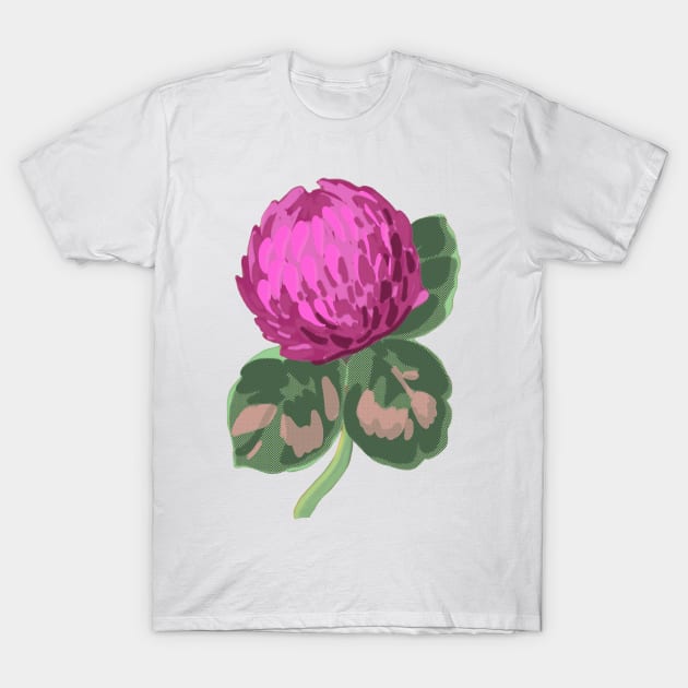 Screenprint Clover Flower T-Shirt by JuneNostalgia